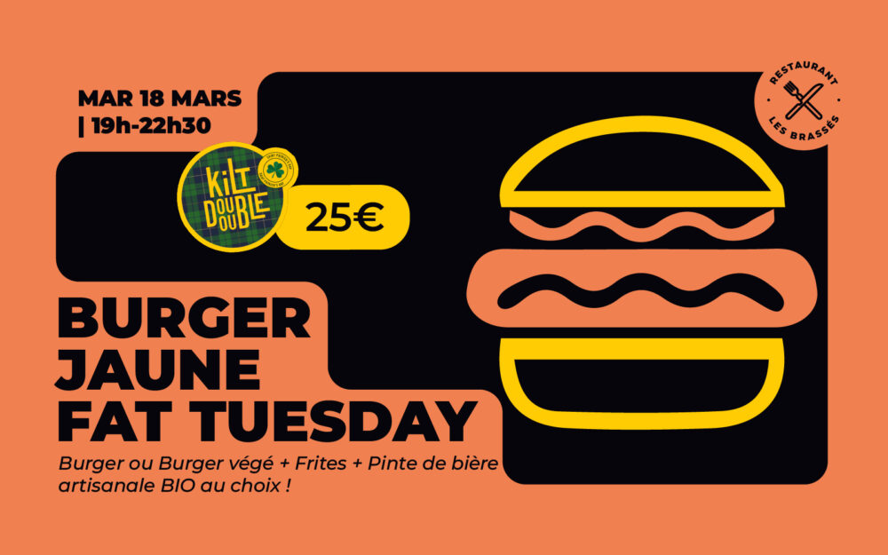 Offre Fat Tuesday burger jaune
